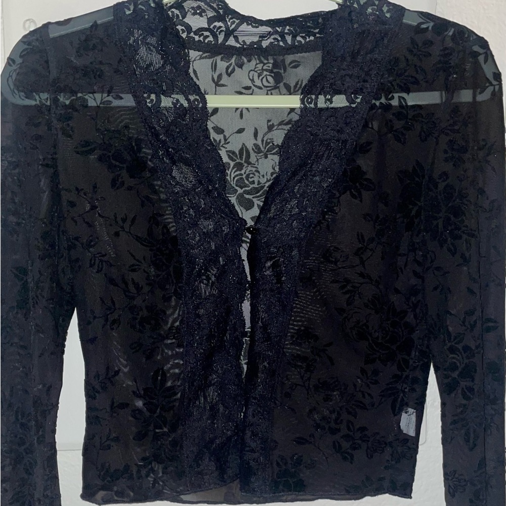 Elegant Black Lace Blouse